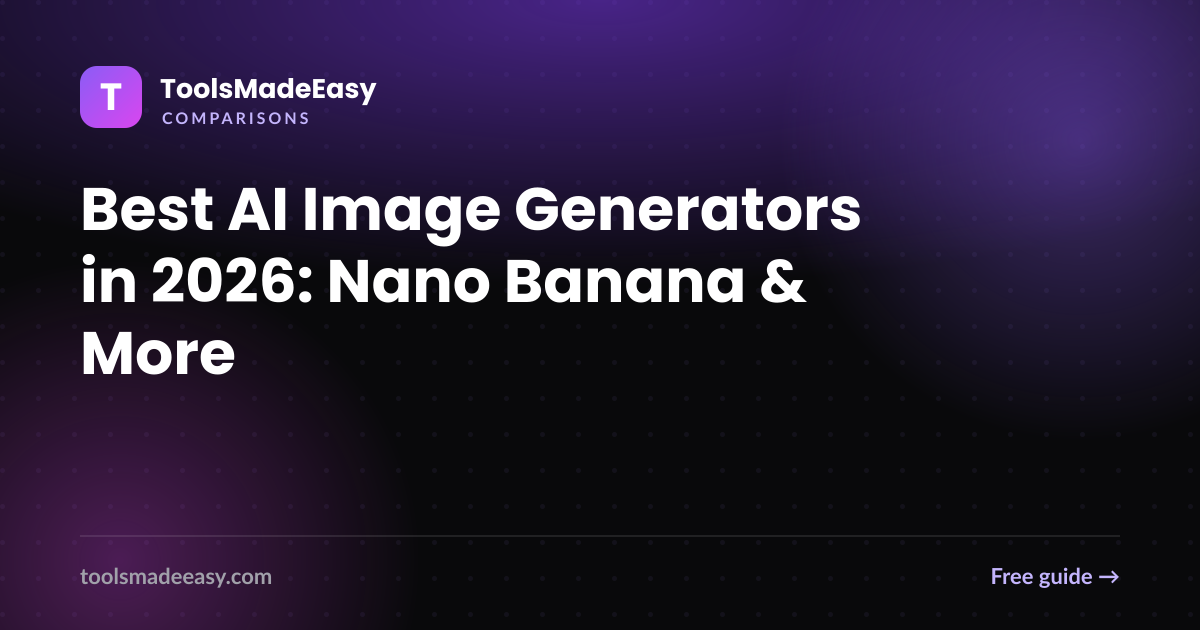 Best AI Image Generators in 2026: Nano Banana & More