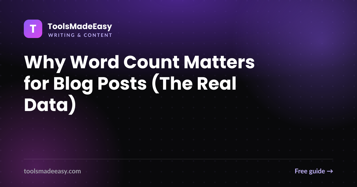 Why Word Count Matters for Blog Posts (The Real Data)
